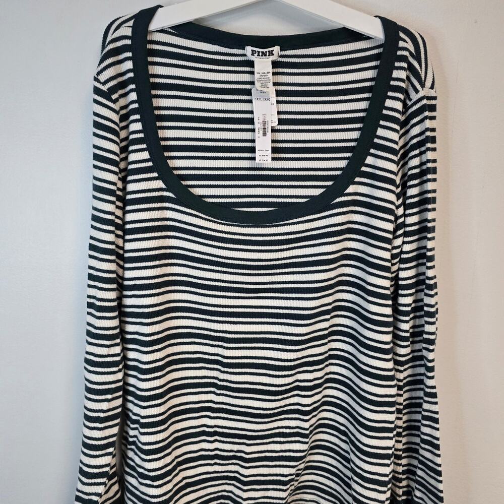 Victoria's Secret PINK Thermal striped pj top NWT sz XXL